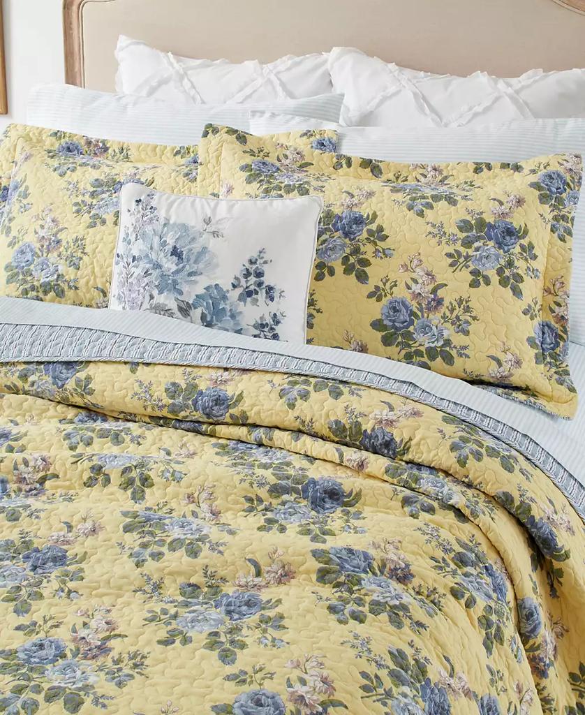 Laura Ashley Linley Cotton Reversible 3-Pc. Quilt Set, Full/Queen
