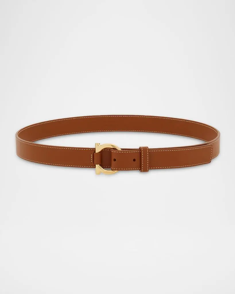 Salvatore Ferragamo Donna Leather Gancini Belt