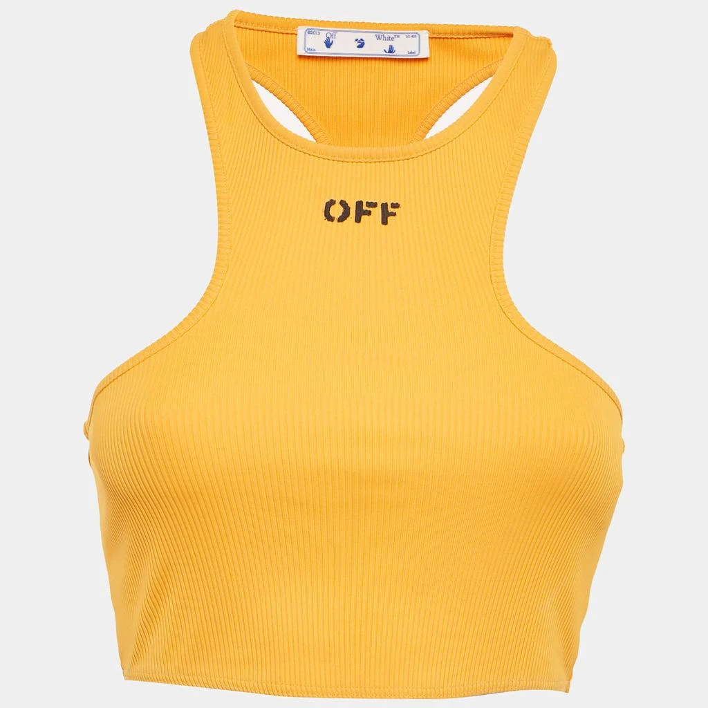 Off-White Off-White Orange Basic Lux Rowing Crop Tank Top S 1