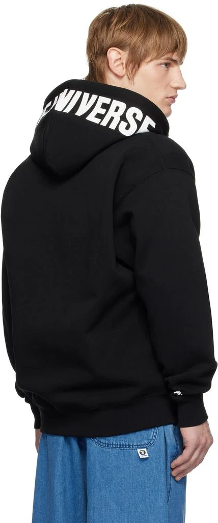 AAPE by A Bathing Ape Black Moonface Logo Zip-Up Hoodie 3