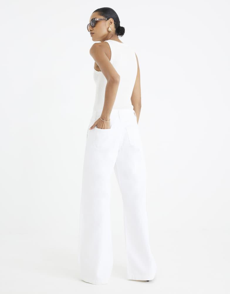 River Island River Island Low rise baggy wide leg jeans in white