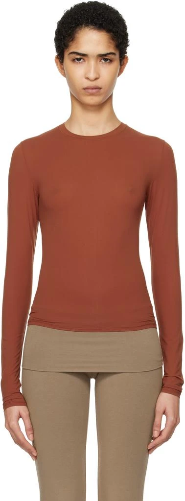 SKIMS Brown Fits Everybody T-shirt - Saffron SKIMS Brown Fits Everybody T-shirt - Saffron