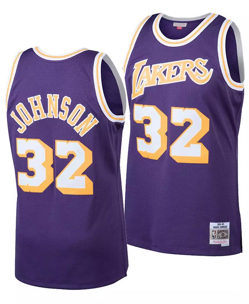 Mitchell and Ness Big Boys Magic Johnson Los Angeles Lakers Hardwood Classic Swingman Jersey