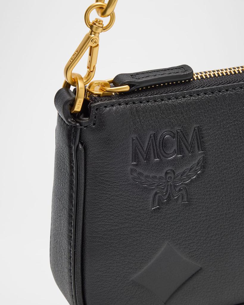 MCM Aren Maxi Monogram Leather Pouch Shoulder Bag - Handbags
