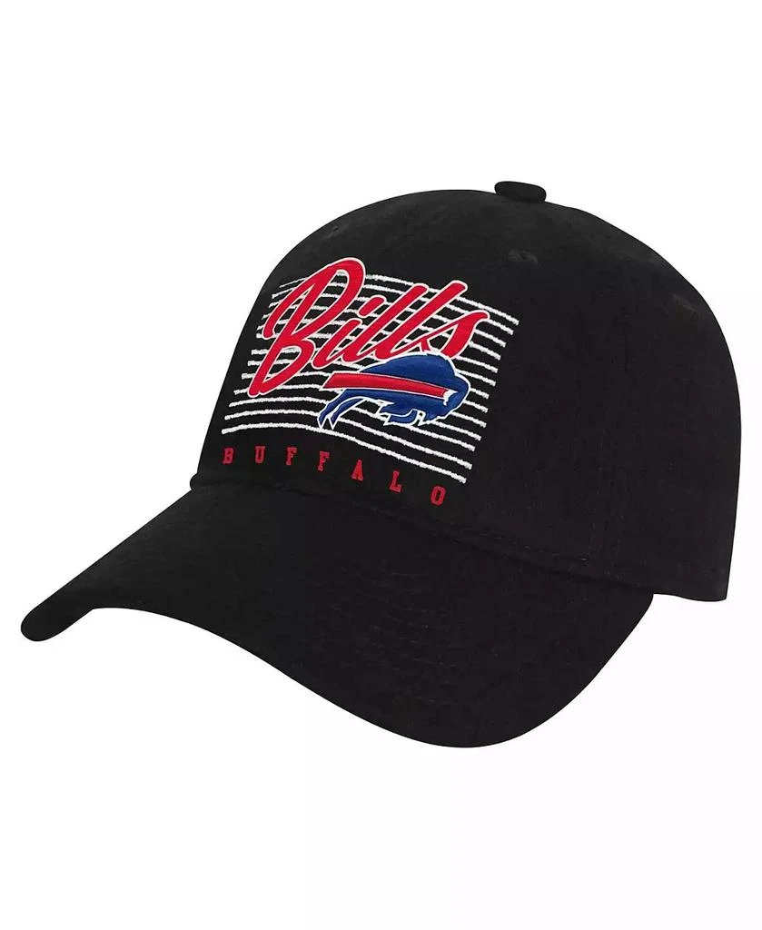 Outerstuff Big Boys and Girls Black Buffalo Bills Retro Wooly Adjustable Hat 3