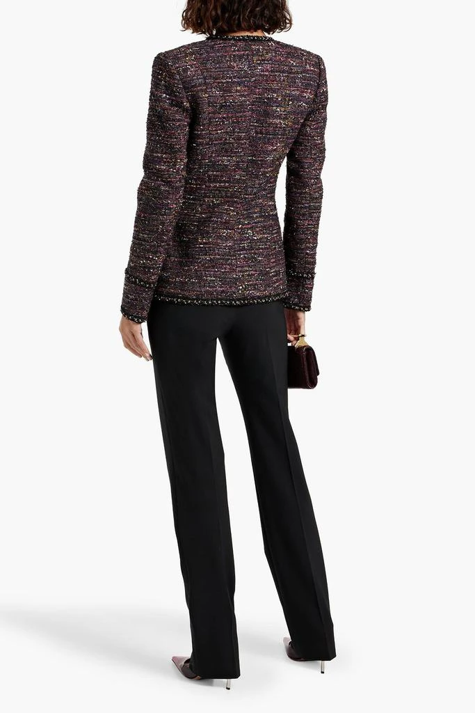 REBECCA VALLANCE Monet frayed metallic tweed jacket 3