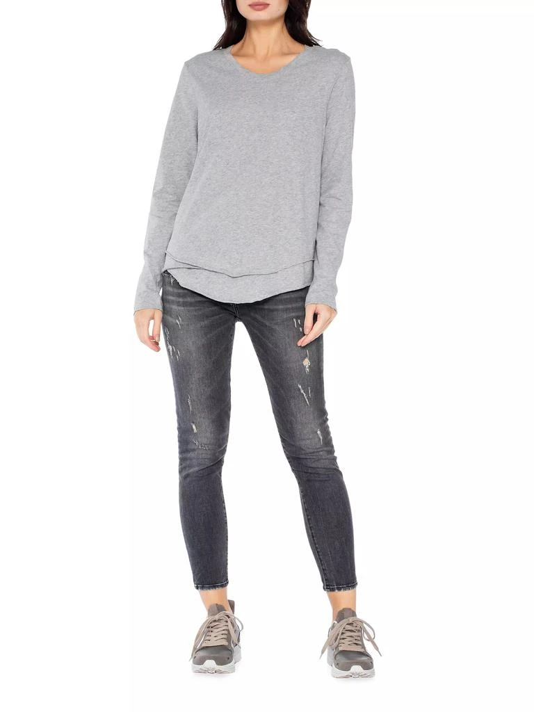 Wilt Long Sleeve Mock Layer Tee 2