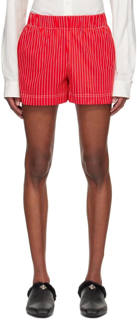 Adam Jones Red Pin Stripe Shorts 1