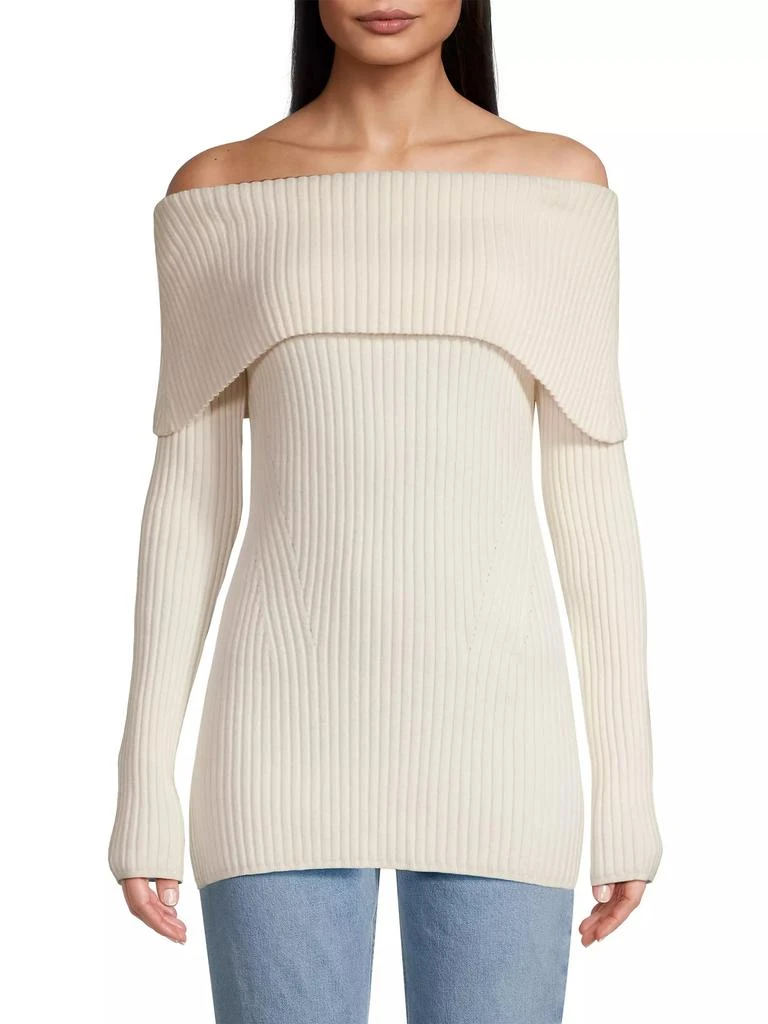 Jason Wu Wool & Cashmere-Blend Off-The-Shoulder Sweater 3