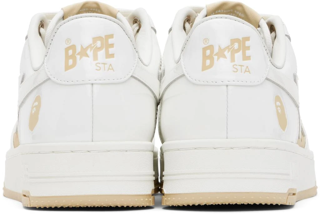 Bape White & Beige BAPE STA #6 Sneakers 2