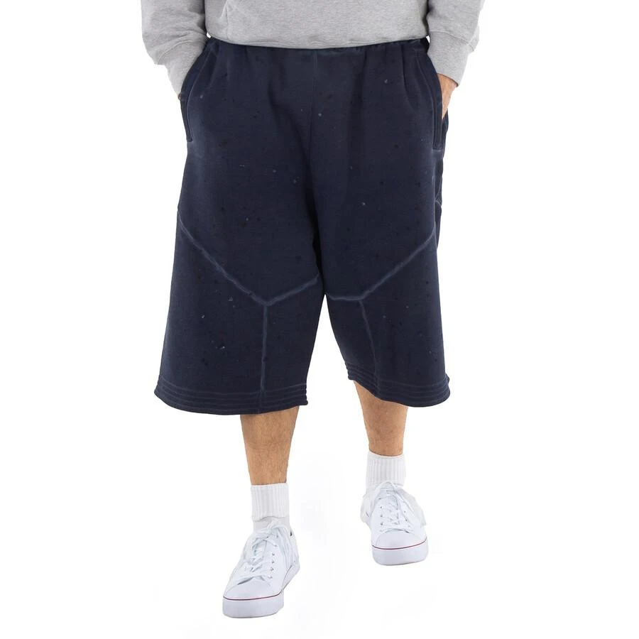 A-COLD-WALL* A Cold Wall Navy Studio Wide Leg Faded Jersey Shorts, Size Large 1