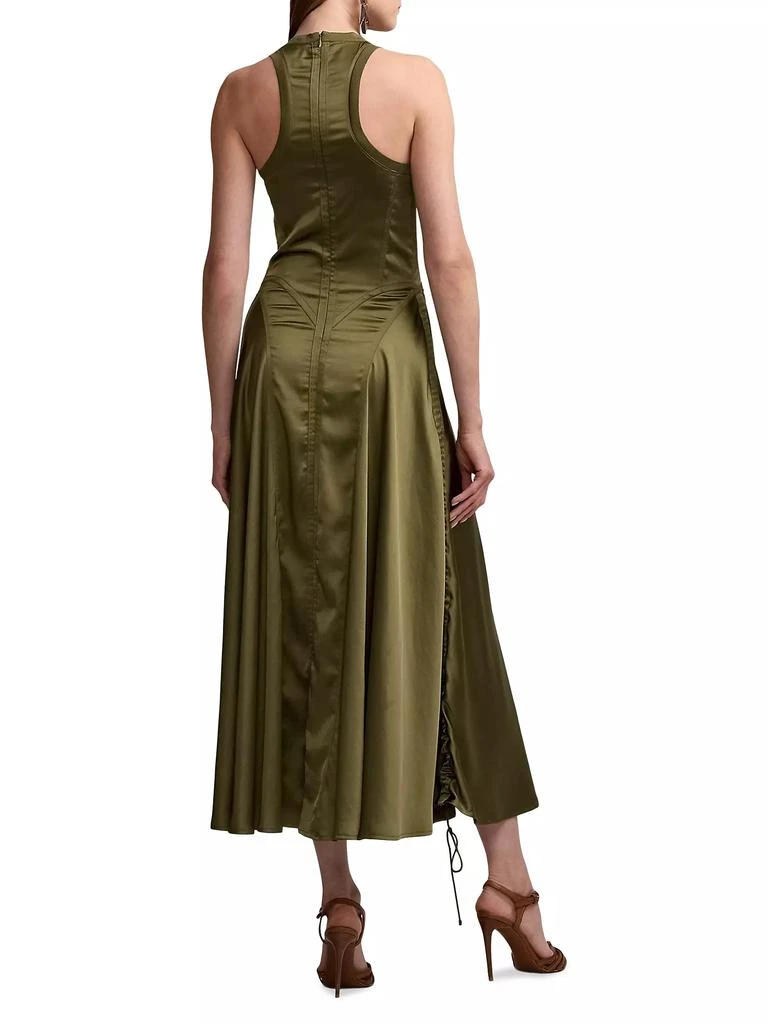Ralph Lauren Sienna Satin Sleeveless Midi-Dress 5