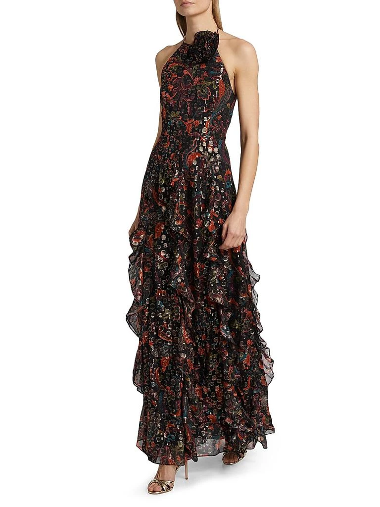 polka dot maxi dress halter Ex Encounter Maxi Dress