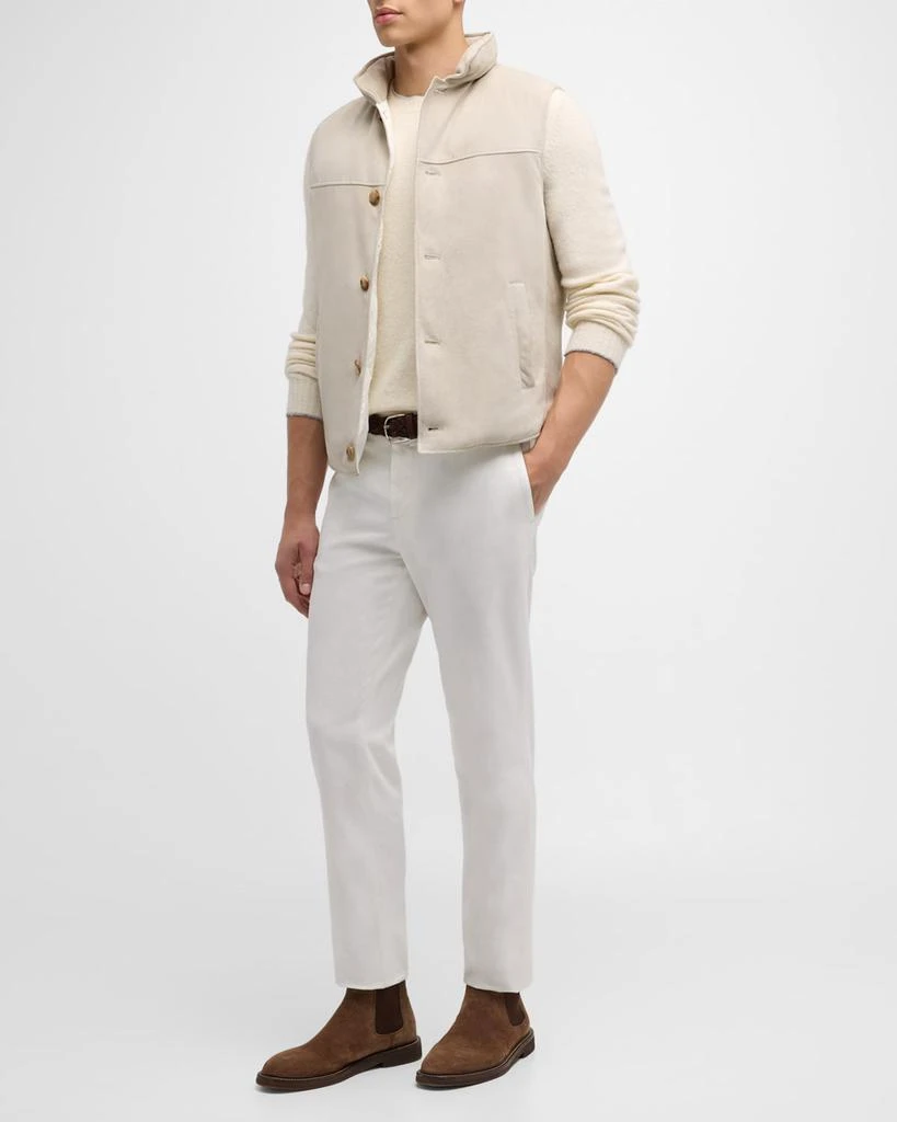 Brunello Cucinelli Men's Padded Down Suede Vest 2