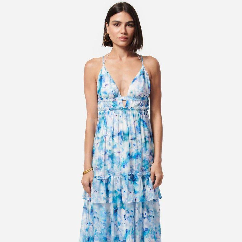 CAMI NYC Doris Chiffon Dress Sea Floral 1