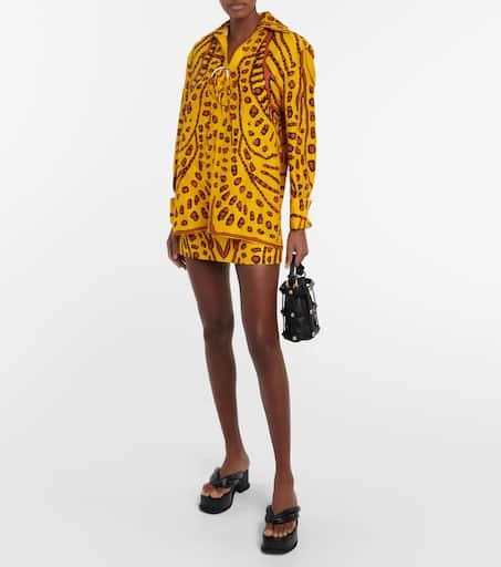 Altuzarra Zola printed linen-blend miniskirt 2