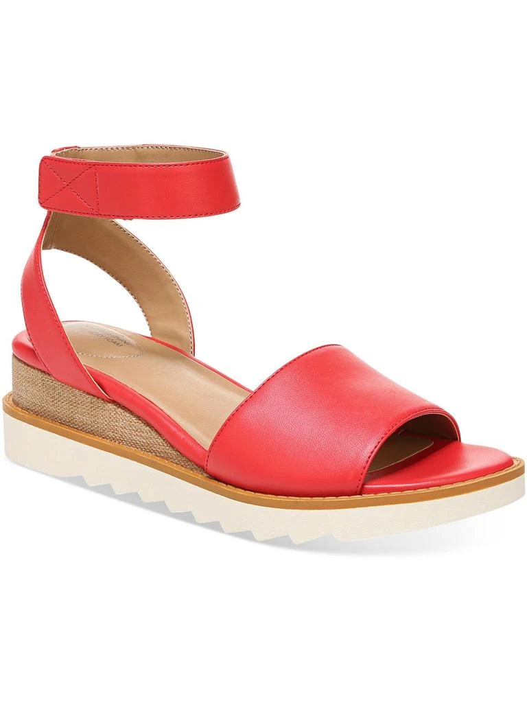 Giani Bernini Constancia Womens Faux Leather Peep-Toe Wedge Sandals 5