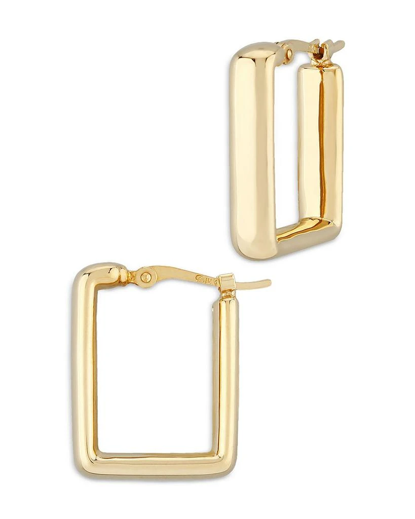 Bloomingdale's Small Square Hoop Earrings in 14K Yellow Gold 1