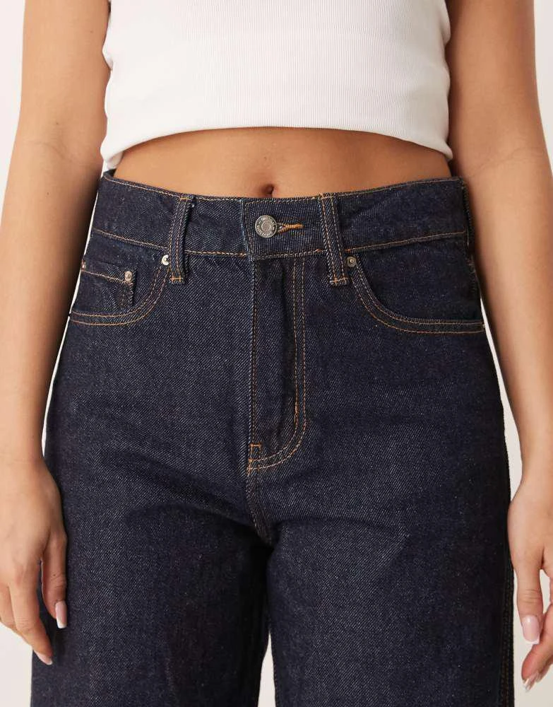 GINA TRICOT Gina Tricot barrel leg jeans in clean indigo blue rinse wash 5
