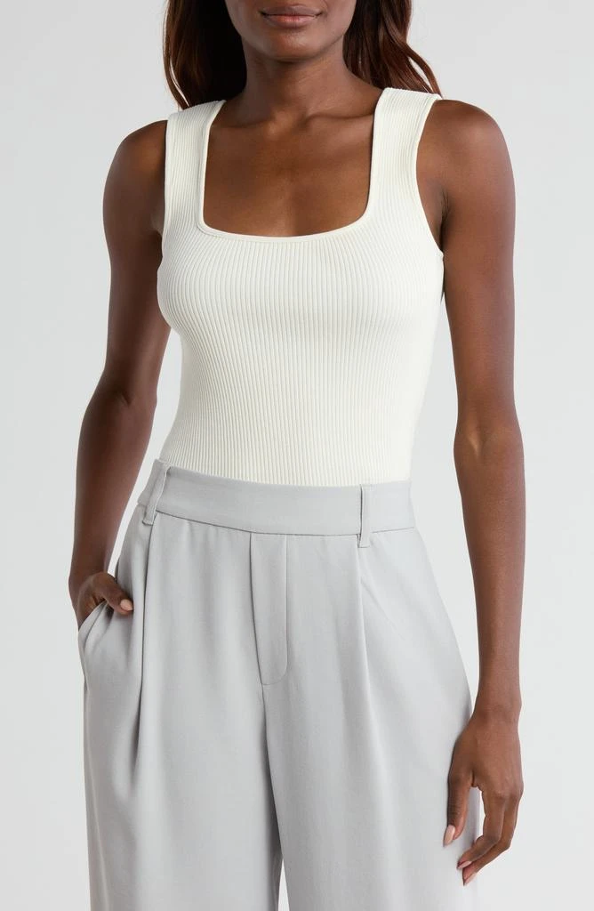 Vince Sweetheart Neck Ribbed Crop Tank