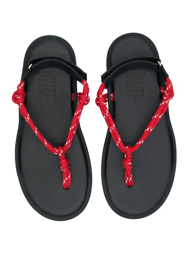 Flowze Red Sandals With Cord Detail In Fabric And Rubber Woman 3