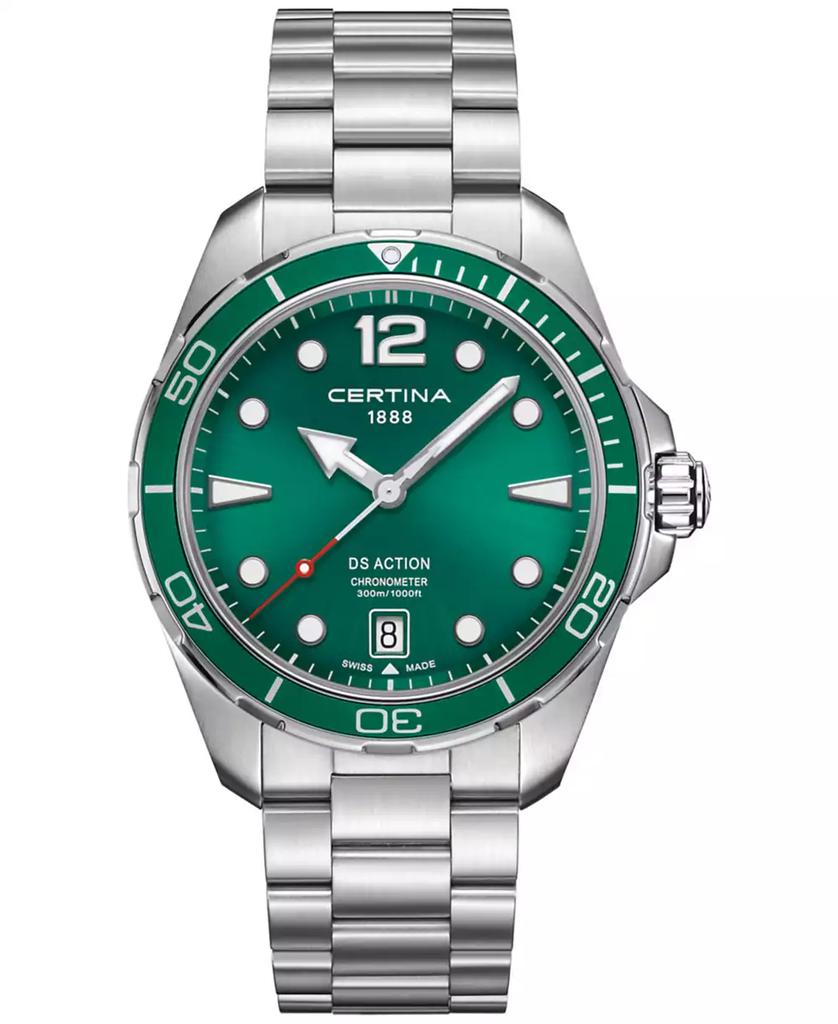 Certina Men's Swiss DS Action Stainless Steel Bracelet Watch 43mm