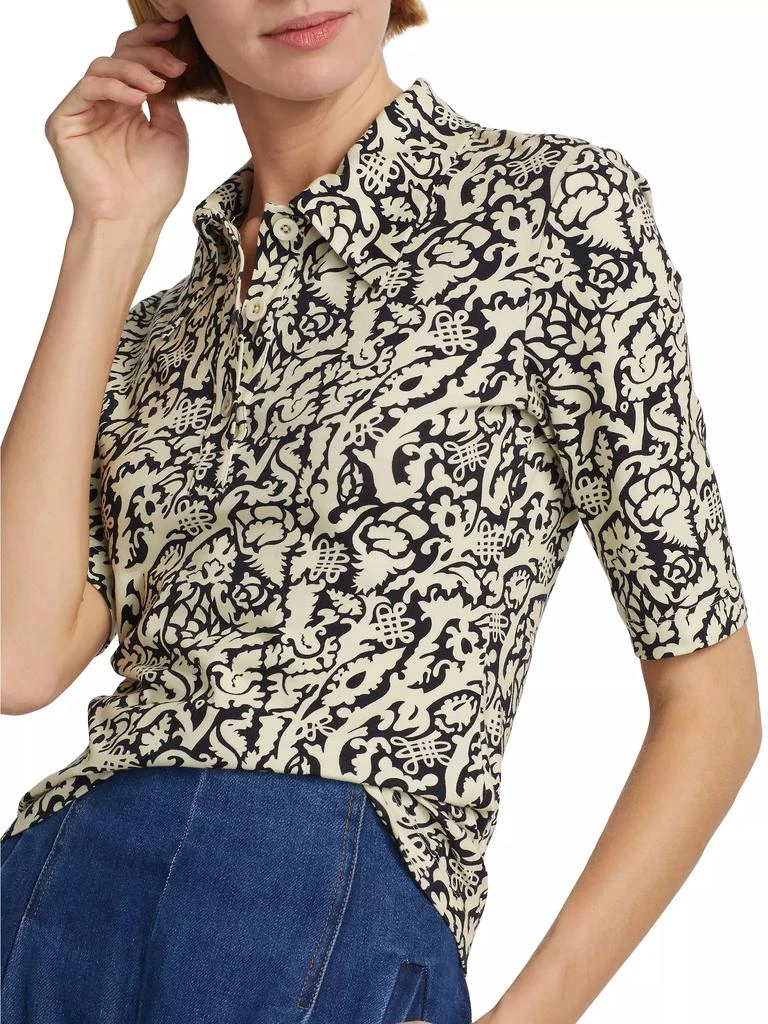 Rosetta Getty Abstract Nature Polo Shirt 6