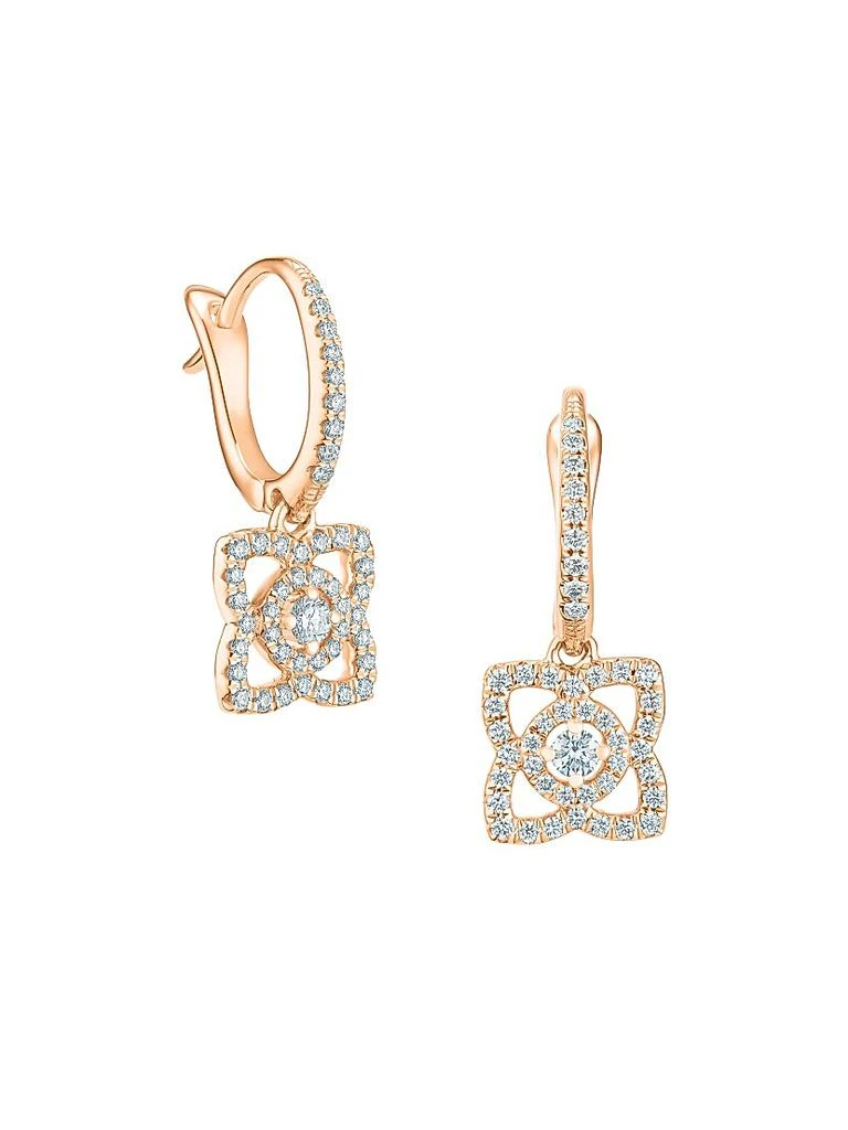 De Beers Enchanted Lotus 18K Rose Gold 
Diamond Drop Earrings 1