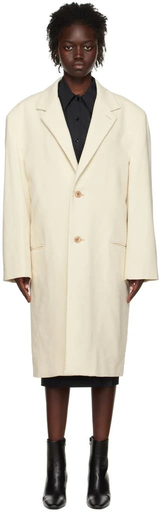 LEMAIRE Off-White Chesterfield Coat 1