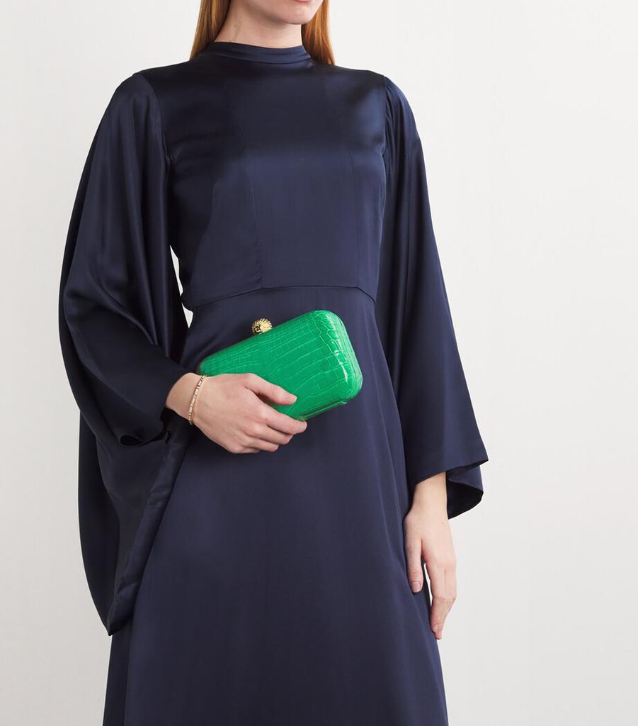 Ethan K Crocodile Leather Clutch Bag