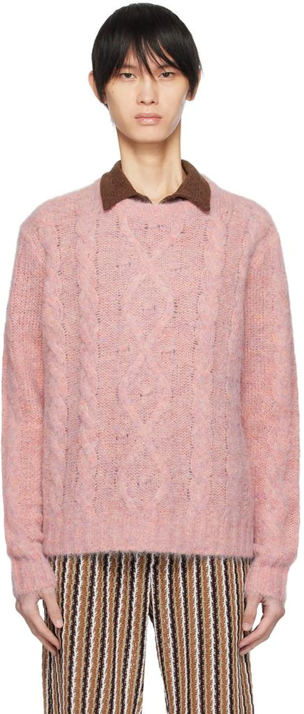 CMMN SWDN Pink Brushed Sweater 1