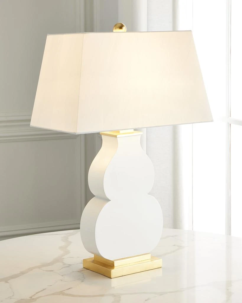 Old World Design Haley 27" Gloss White Table Lamp 2