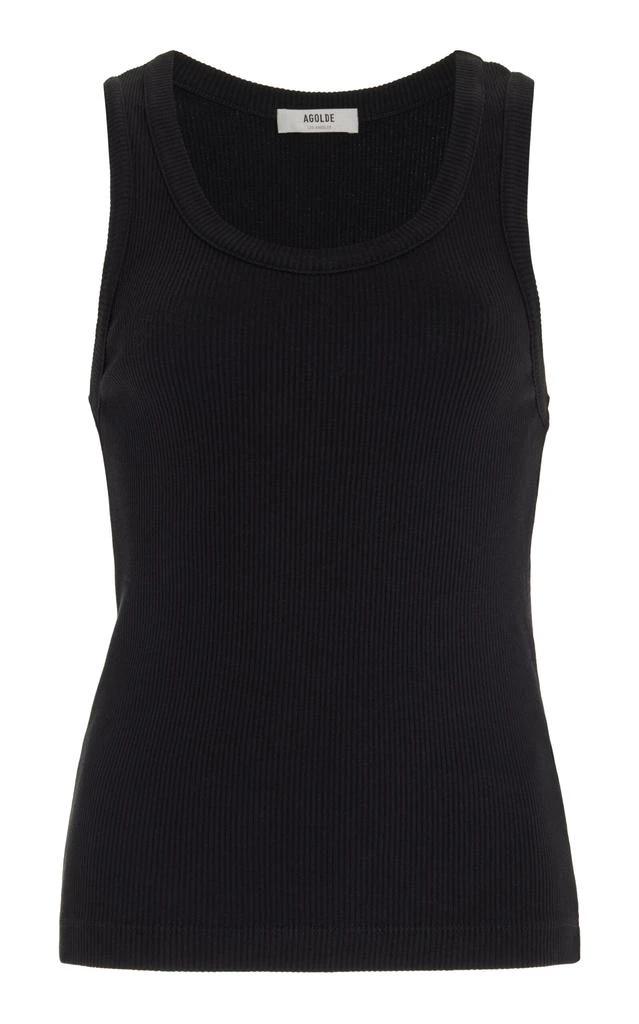AGOLDE Agolde - Poppy Organic Cotton Tank Top - Black - L - Moda Operandi 1