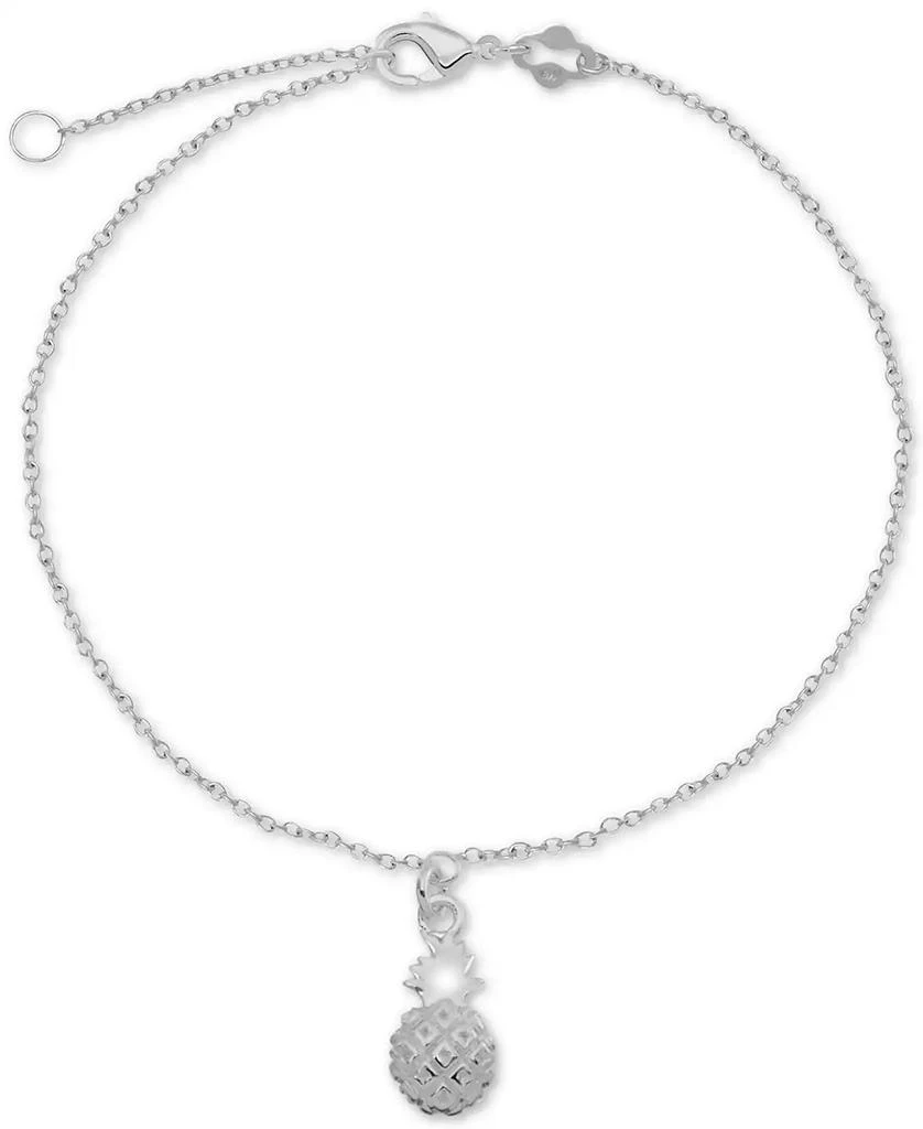 Giani Bernini Pineapple Chain Ankle Bracelet in Sterling Silver 1