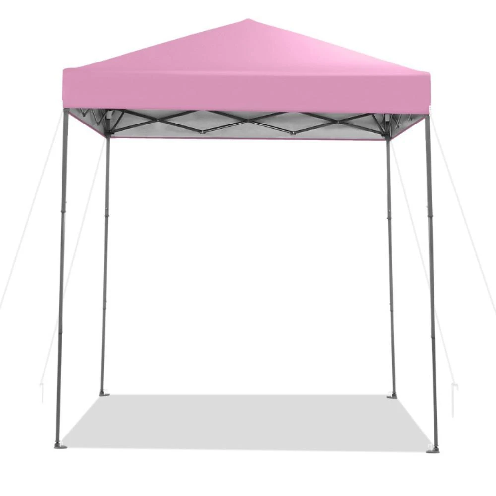 Hivvago 6.6 x 6.6 Feet Outdoor Pop-up Canopy Tent with UPF 50+ Sun Protection-Gray 5