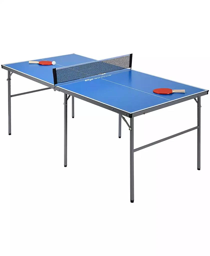 Costway 6 x3  Portable Tennis Ping Pong Folding Table w/Accessories 4