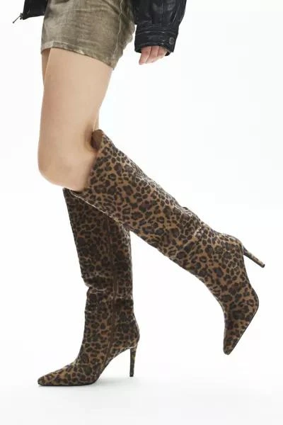 Azalea Wang Azalea Wang UO Exclusive Cedar Animal Print Boot 1