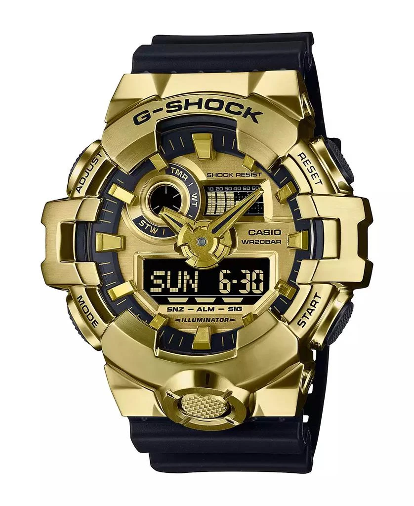 G-Shock Men's Japanese Quartz Black Resin Watch, 53.4mm, GM700G-9A 4
