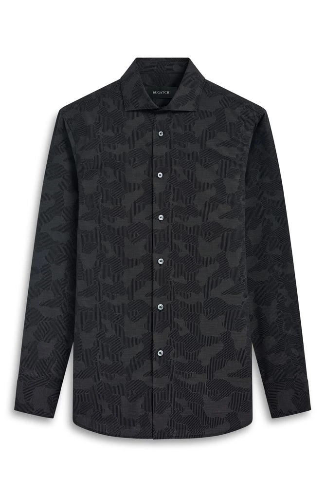 BUGATCHI Axel Shaped Fit Abstract Print Stretch Cotton Button-Up Shirt 5