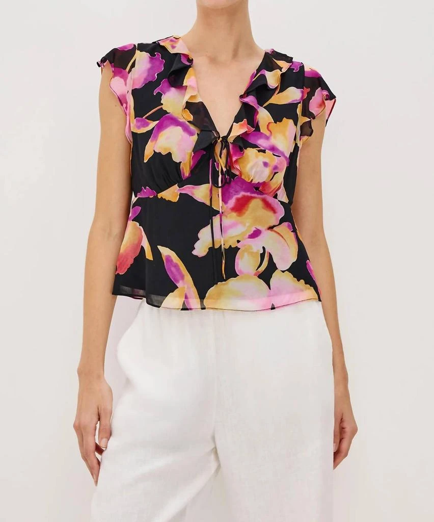 Rails Rails - Carmine Chiffon Ruffles Top