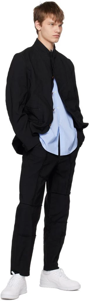 Comme des Garcons Black Peaked Lapel Blazer 4