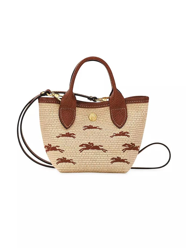 Longchamp Le Panier Pliage Raffia Crossbody Bag 3