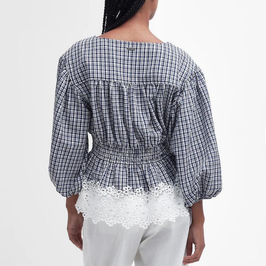 Barbour Barbour Glamis Broderie Anglaise Checked Woven Top 2