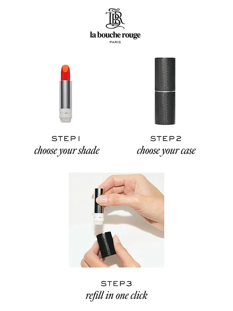 La Bouche Rouge Refillable Fine Leather Lipstick Case 3