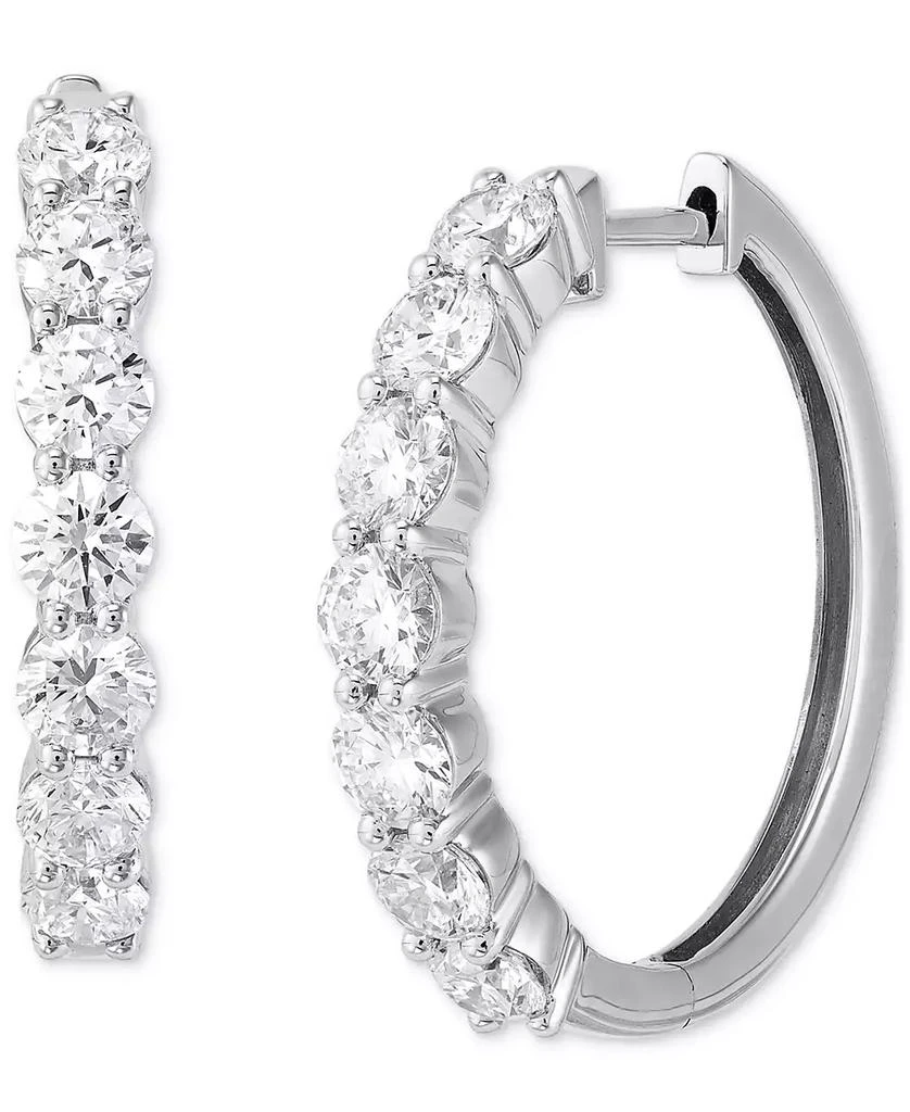 Grown With Love Lab Grown Diamond Small Hoop Earrings (2 ct. t.w.) in 14k White or Yellow Gold 1