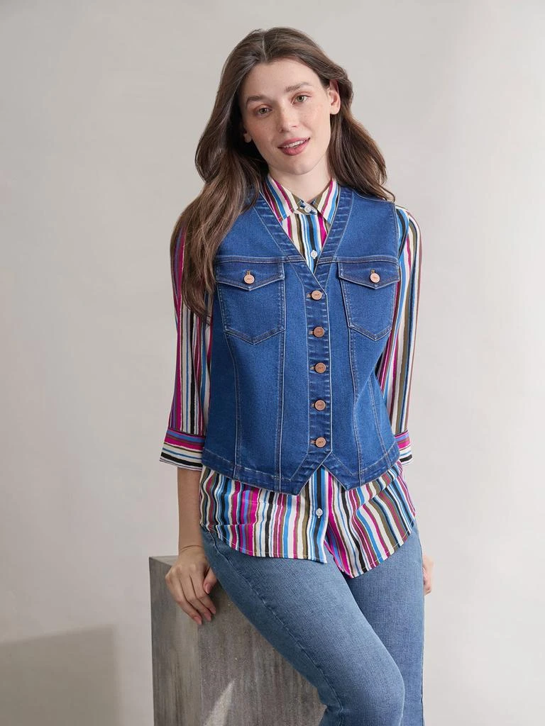 JONES NEW YORK City Denim Vest, Shore Wash 3