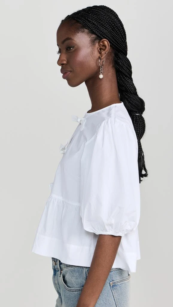Ganni Cotton Poplin Peplum Blouse 3