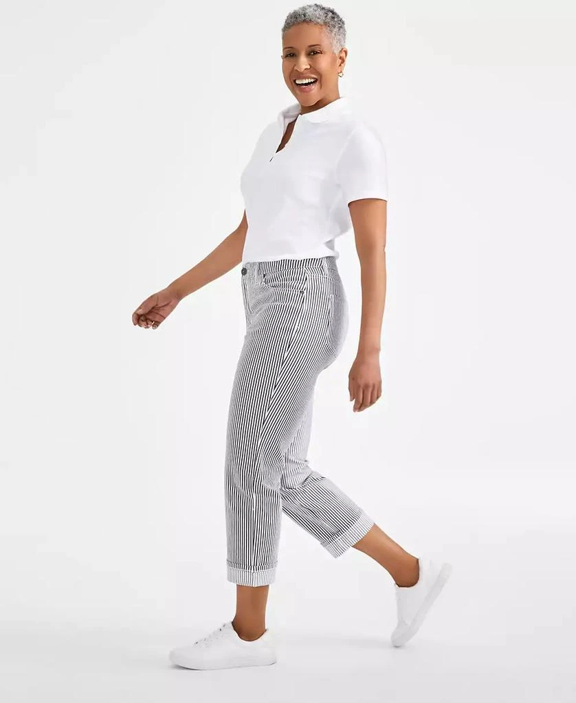 Style & Co Women's Striped Mid-Rise Curvy Capri Pants, Created for Macy's 3