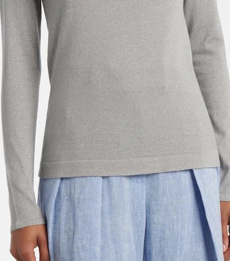 Brunello Cucinelli Sparkling cashmere and silk-blend sweater 6