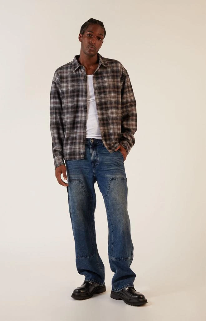 PacSun Gray Washed Flannel Shirt 4